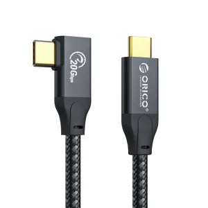 ORICO USB3.2 Type-C 2M PD100W 20GBPs 90 Degree Cable
