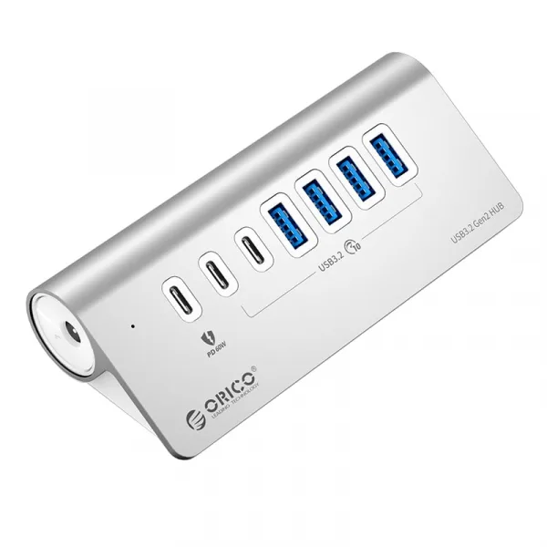 ORICO Aluminum Alloy 7 Port USB Hub (PWR)