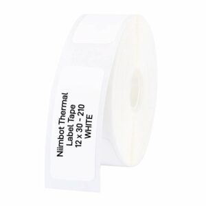 NIIMBOT D11/D110/D101/H1S Thermal Label 12x30mm - 210 Labels Per Roll - White