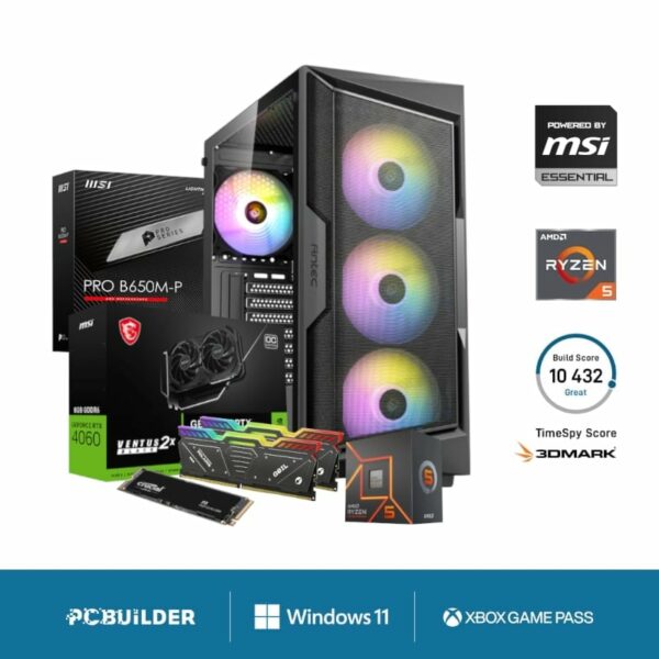 PCBuilder AMD Ryzen 5 7600 SPECIALIST Windows 11 Gaming PC